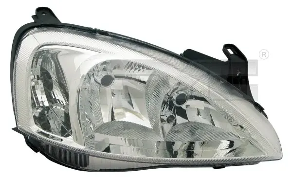 Far dreapta (H7, reglaj electric, fundal cromat) OPEL COMBO, CORSA 2000-2010
