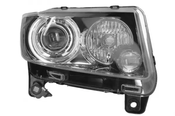 Far Dreapta (H9 WY21W, electric, cu motor, culoare insert: negru) potrivit JEEP COMPASS 03.11-11.16