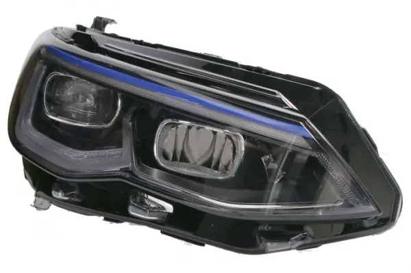 Far dreapta (LED, electric, cu motor, culoare insert: albastru) potrivit VW GOLF VIII 07.19-