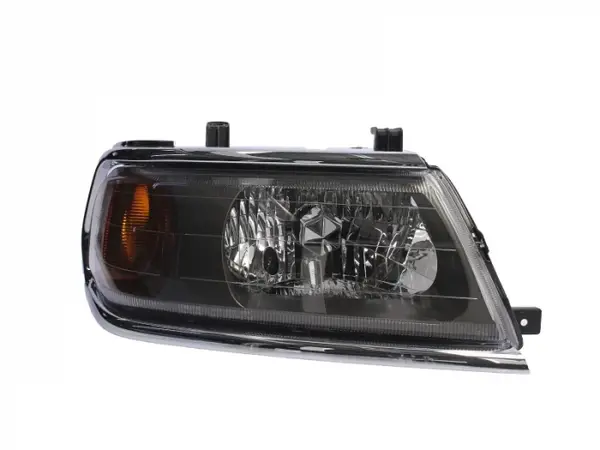 Far fata Dreapta (H4, electric, fara motoras, culoare insert: cromat, culoare semnalizator: galben) potrivit MITSUBISHI PAJERO CLASSIC, PAJERO III, PAJERO SPORT I -08.07