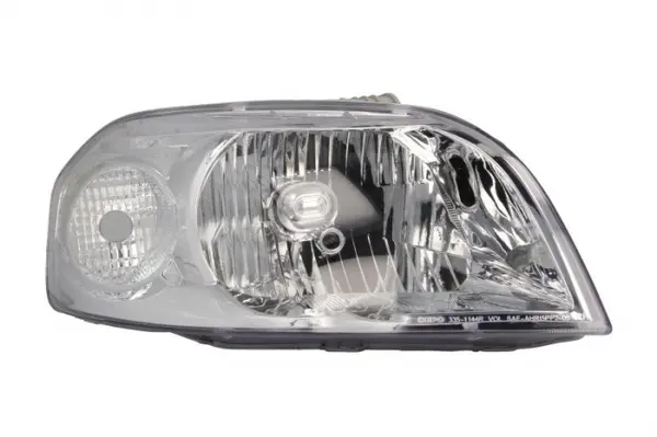 Far fata Dreapta (H4, manual, fara motoras, culoare insert: cromat, culoare semnalizator: transparent) potrivit CHEVROLET AVEO KALOS -05.11