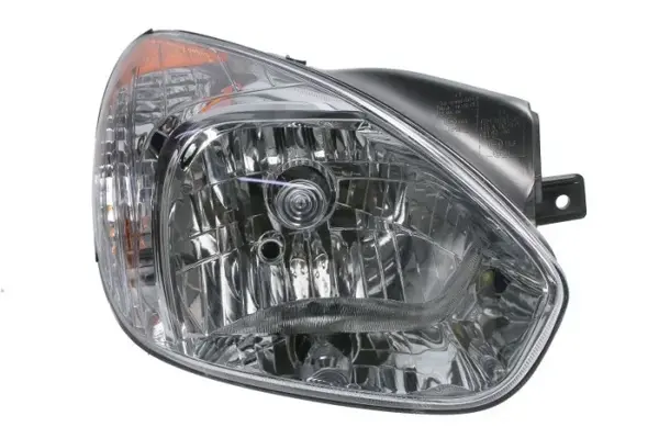 Far fata Dreapta (H4 PY21W W5W, manual, fara motoras, culoare insert: cromat, culoare semnalizator: galben) potrivit HYUNDAI ACCENT III