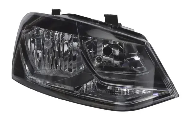 Far fata Dreapta (H7 H7 W5W WY21W, electric, cu motor, culoare insert: negru) potrivit VW POLO, POLO V