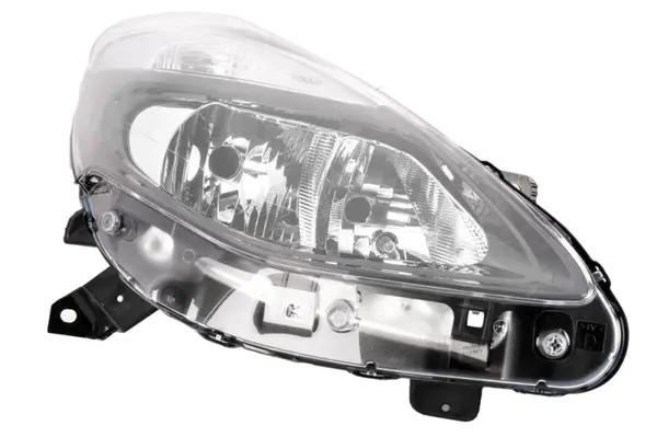 Far fata Dreapta (halogen, H7 W5W, electric, fara motoras, culoare insert: negru, culoare semnalizator: transparent) potrivit RENAULT CLIO III, CLIO III HATCHBACK