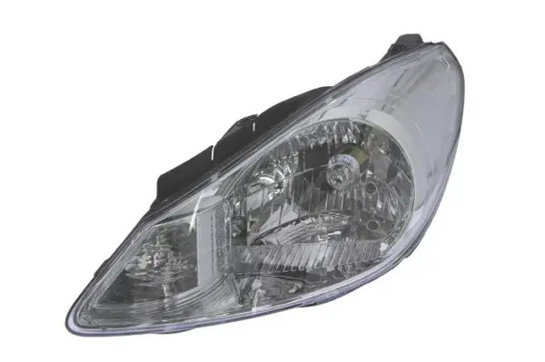 Far fata Stanga (H4, manual, fara motoras, culoare insert: argintiu, culoare semnalizator: transparent) potrivit HYUNDAI I10 I