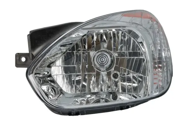 Far fata Stanga (H4, manual, fara motoras, culoare insert: cromat, culoare semnalizator: galben) potrivit HYUNDAI ACCENT III