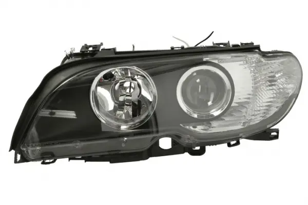 Far fata Stanga (H7, electric, cu motor, culoare insert: negru, culoare semnalizator: alb) potrivit BMW 3 (E46)