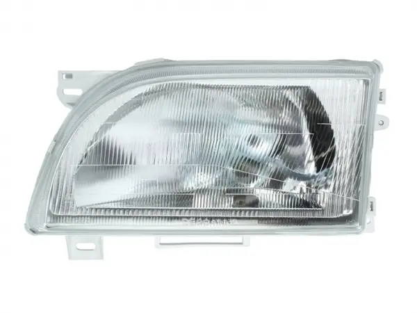 Far fata Stanga (halogen, H4, manual, mecanic, fara motoras, culoare insert: cromat, culoare semnalizator: transparent) potrivit FORD TRANSIT, TRANSIT TOURNEO 01.91-03.00