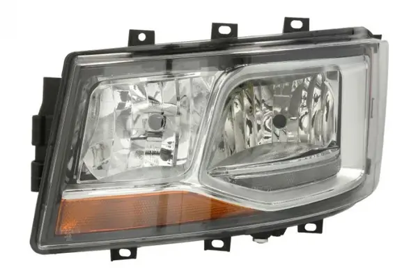 Far stanga (2 H7 H21W LED, manual, cu lumina de zi, culoare insert: crom platinat) potrivit SCANIA G II, L, P II, R II, S 06.17-