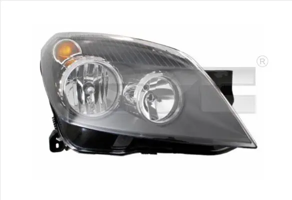 Far stanga (H1 H7, reglaj electric, cu motoras, fundal negru) OPEL ASTRA H, ASTRA H GTC 2004-2007
