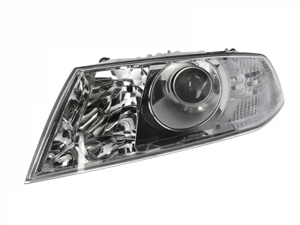 Far stanga (H1 H7, reglaj electric, cu motoras, fundal negru) SKODA OCTAVIA II