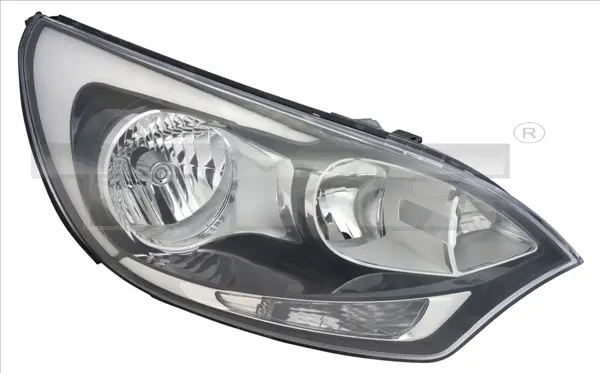 Far stanga (H1 H7, reglaj electric, fundal argintiu, Semnalizator argintiu) KIA RIO III dupa 2011