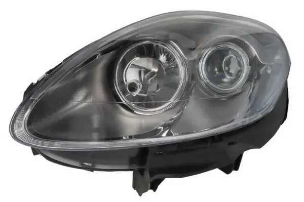 Far Stanga (H1 PY24W W5W, electric, cu motor, cadru negru, culoare insert: gri) potrivit FIAT BRAVO II 03.10-07.14