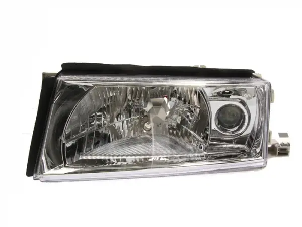 Far stanga (H3 H4, electric, cu motoras, fundal cromat) SKODA OCTAVIA I