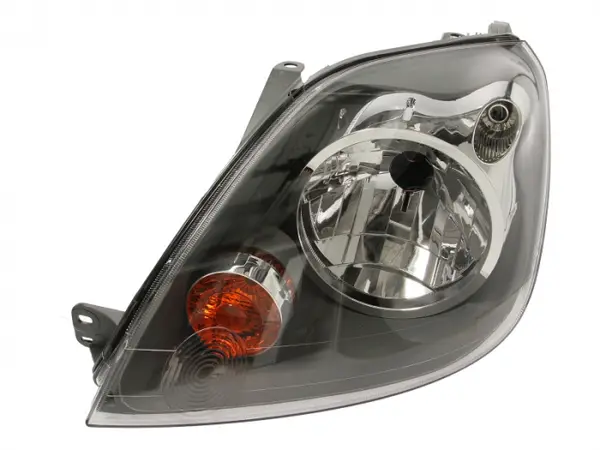 Far stanga (H4, electric, cu motoras, fundal negru) FORD FIESTA 2005-2008