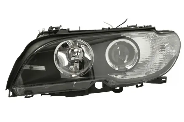 Far Stanga (H7, electric, cu motor, culoare insert: negru, culoare semnalizator: alb) potrivit BMW 3 (E46)