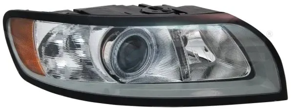 Far stanga (H7 H9, electric, cu motoras, fundal argintiu) VOLVO S40 II, V50