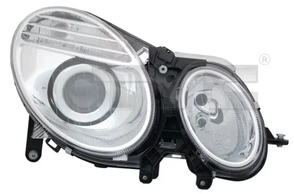Far stanga (H7, reglaj electric, cu motoras, fundal argintiu) MERCEDES Clasa E T-MODEL (S211), E (W211)