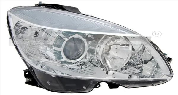Far stanga (H7, reglaj electric, cu motoras, fundal cromat) MERCEDES Clasa C (CL203), C T-MODEL (S204), C (W204), CLC (CL203)