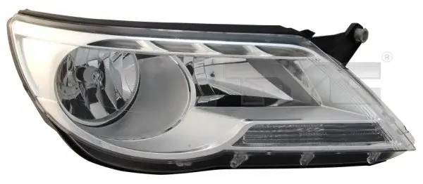 Far stanga (H7, reglaj electric, cu motoras, fundal cromat) VW TIGUAN