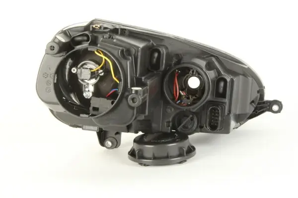 Far stanga (H7, reglaj electric, cu motoras, fundal negru) VW GOLF, JETTA 2003-2010
