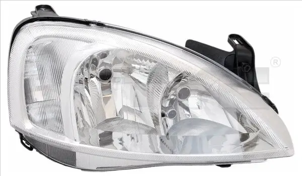 Far stanga (H7, reglaj electric, fundal cromat) OPEL COMBO, CORSA 2000-2003