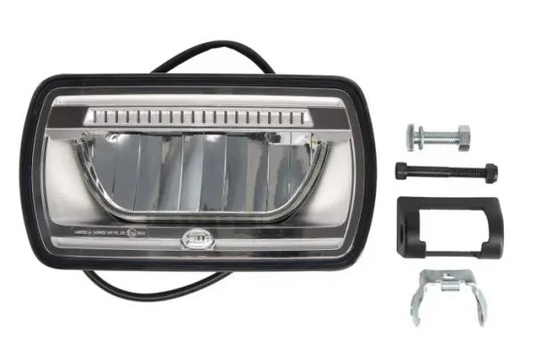 Far universal stanga dreapta (dreptunghiular, JUMBO, LED, 12 24V, 1,3; 2,7; 8W, latime 238mm, inaltime 132mm, adancime: 113mm, aluminiu, negru, lumini pozitie, lungime cablu: 800mm, standing fitting)