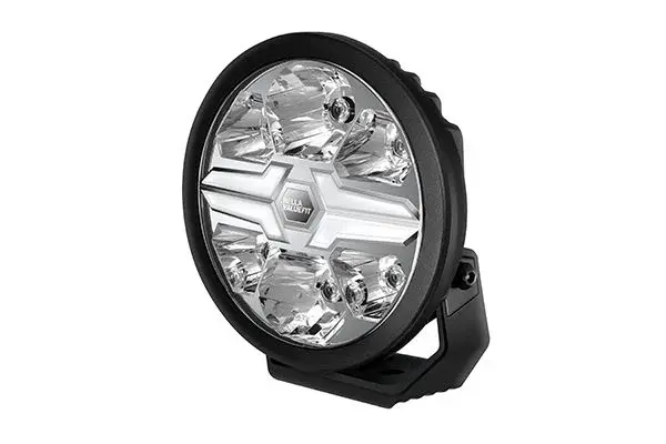 Far universal stanga dreapta (rotund, BLADE, LED, 12 24V, 18W, diametru 220mm, adancime: 116mm, transparent, aluminiu, negru, lumini pozitie, lungime cablu: 500mm)