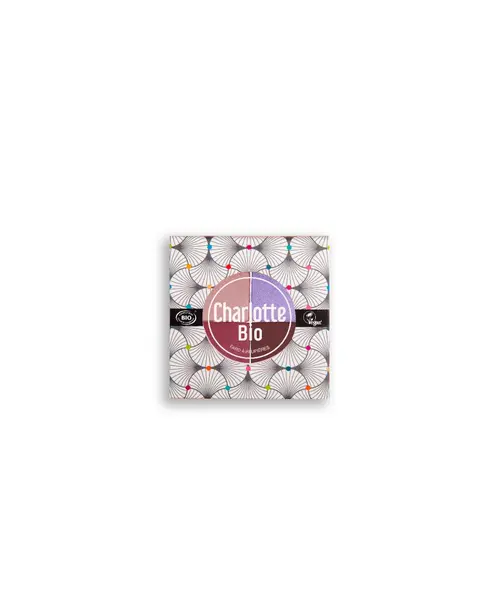Fard bio pentru pleoape paleta in 4 culori cu Acid Hialuronic si Castravete Luxury, 5.6g, Charlotte Bio