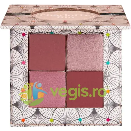 Fard de Pleoape Paleta 4 Culori Roz cu Acid Hialuronic si Extract Castravete 5.6g