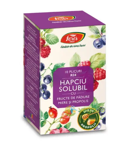 Fares Hapciu solubil cu fructe de padure 10 plicuri