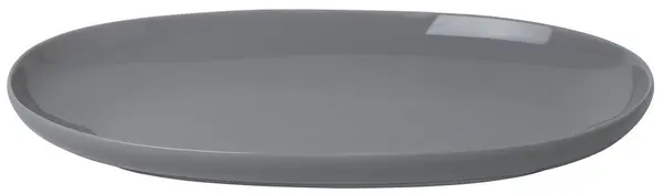 Farfurie ovala din portelan Blomus - Ro, 18 х 30 cm, gri