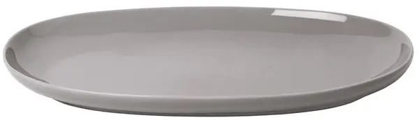 Farfurie ovala din portelan Blomus - Ro, 20 х 35 cm, gri