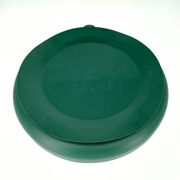 Farfurie rotunda din silicon compartimentata Coccorito Dark Green