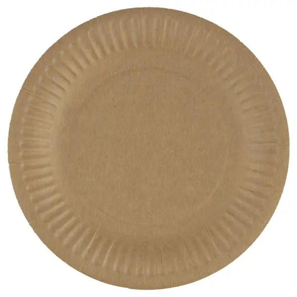 Farfurii Biodegradabile Compostabile Carton Rotunde Kraft, 18 cm, 50 Bucati