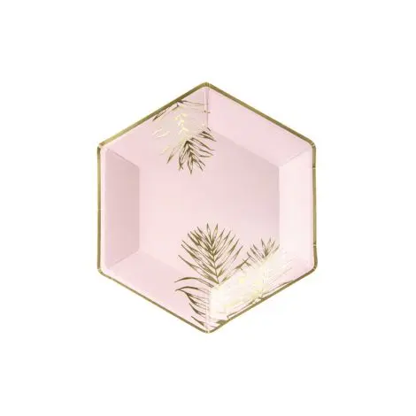 Farfurii frunze roz deschis 23 cm