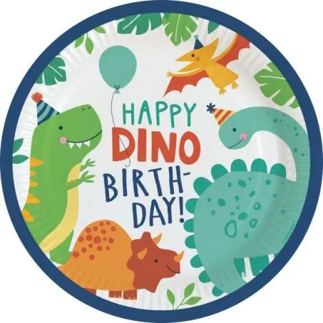 Farfurii happy dino birthday 23 cm