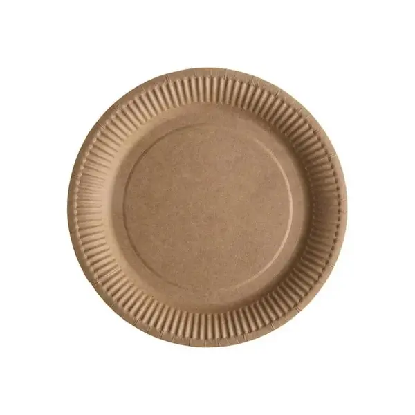 Farfurii plate din carton kraft natur – 20 buc/set Farfurii plate din carton kraft natur – 20 buc/set