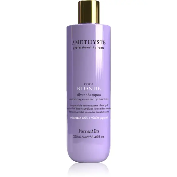 FarmaVita Amethyste Cool Blonde sampon violet pentru parul blond cu suvite 250 ml