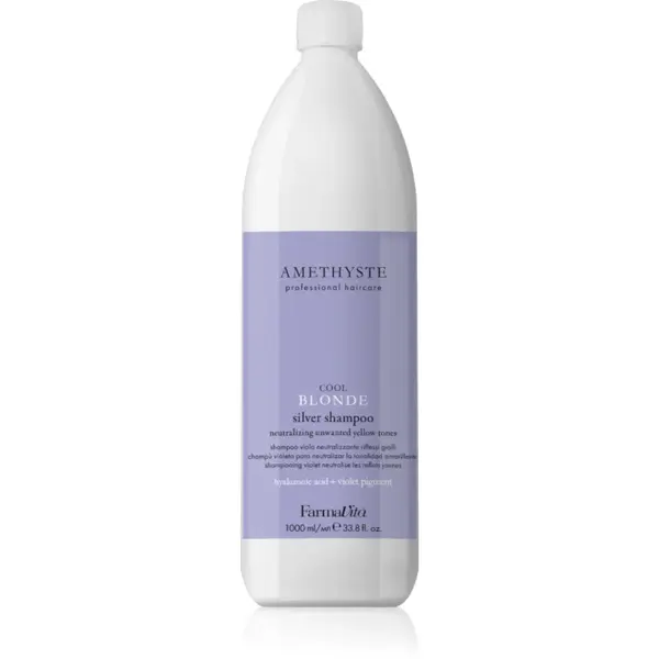 FarmaVita Amethyste Cool Blonde sampon violet pentru parul blond cu suvite 1000 ml