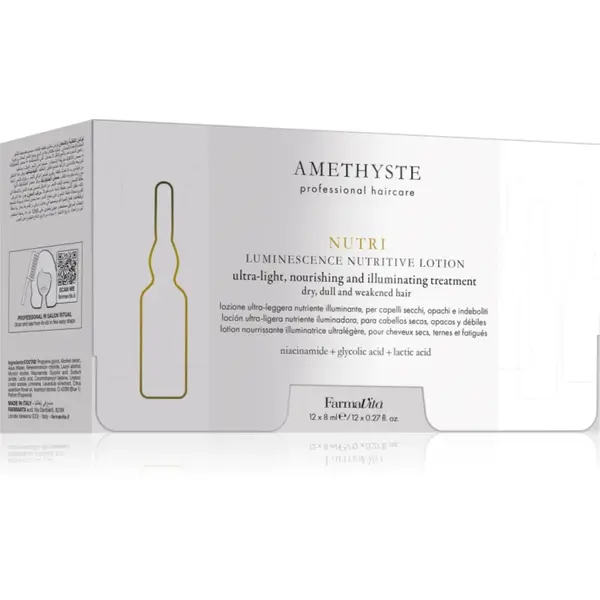 FarmaVita Amethyste Hydrate fiolă pentru hidratare si stralucire 12x8 ml