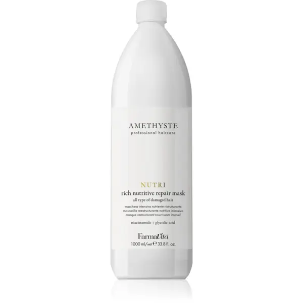 FarmaVita Amethyste Nutri masca profund reparatorie pentru par degradat sau tratat chimic 1000 ml