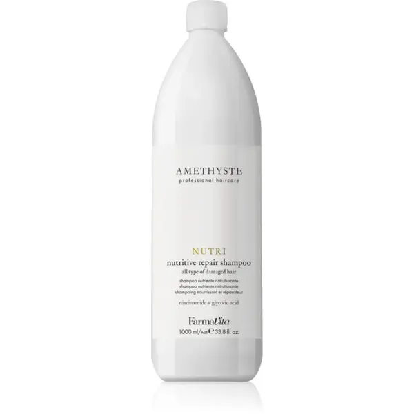 FarmaVita Amethyste Nutri șampon fortifiant pentru păr deteriorat 1000 ml