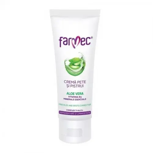 Farmec crema pentru pete si pistrui cu aloe vera, 50ml, 6180 Zephyr Labs