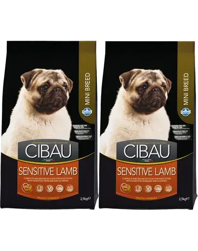 FARMINA Cibau Sensitive Lamb MINI hrana caini rasa mica cu sistem digestiv sensibil, miel 2 x 2,5 kg