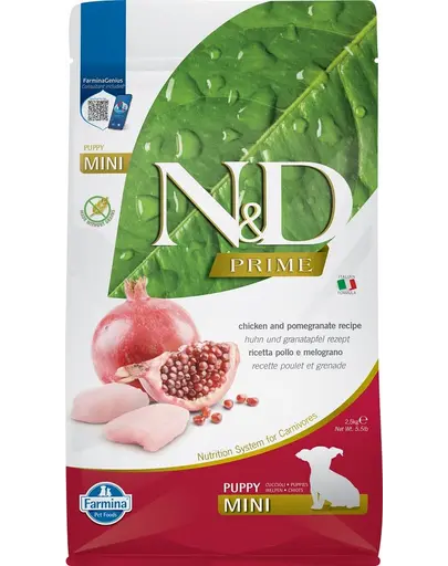 FARMINA N&D Prime Hrana uscata pentru catelusi de talie mica, cu pui si rodie, 2,5 kg