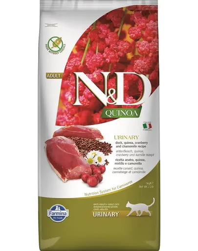 FARMINA N&D Quinoa Cat Urinary Hrana uscata pisici adulte, cu rata 5 kg