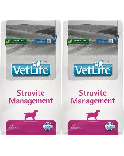 FARMINA Vet Life Dog Struvite Management Canine 2 x 2 kg Hrana caine cu probleme ale tractului urinar inferior