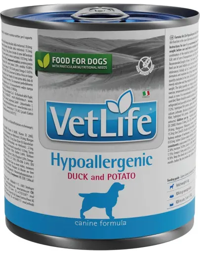 FARMINA VetLife Hypoallergenic Duck & Potato Hrana umeda caini, cu rata si cartofi 300 g