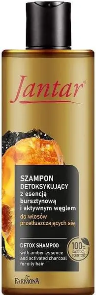 Farmona Jantar Șampon detoxifiere pentru păr gras cu chihlimbar și cărbune activat, 300 ml